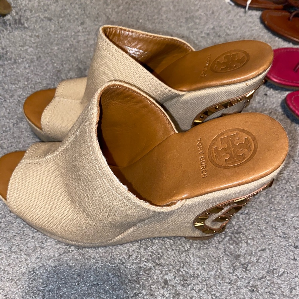 Tory Burch Meredith Canvas Wedge Slide 8